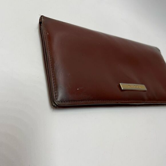 Authentic GUCCI Patent Leather Bifold Long Wallet Brown - Picture 9 of 15